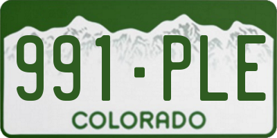 CO license plate 991PLE
