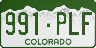 CO license plate 991PLF