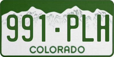 CO license plate 991PLH