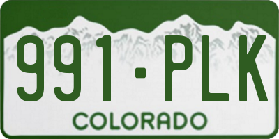 CO license plate 991PLK