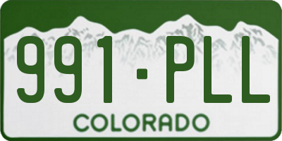 CO license plate 991PLL