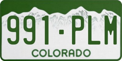 CO license plate 991PLM
