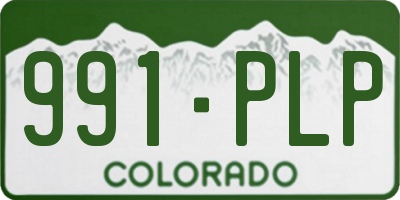 CO license plate 991PLP