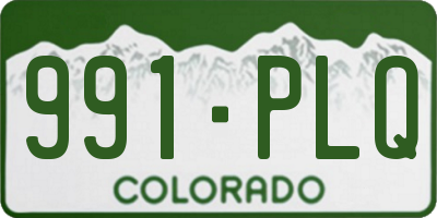 CO license plate 991PLQ