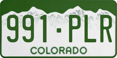 CO license plate 991PLR
