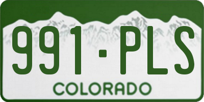 CO license plate 991PLS