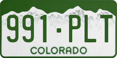CO license plate 991PLT