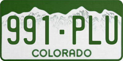CO license plate 991PLU