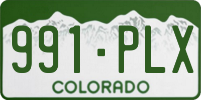 CO license plate 991PLX