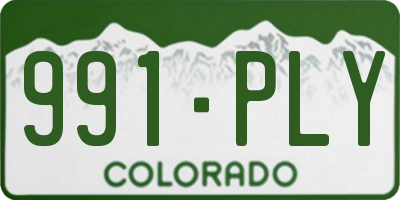 CO license plate 991PLY