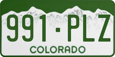 CO license plate 991PLZ