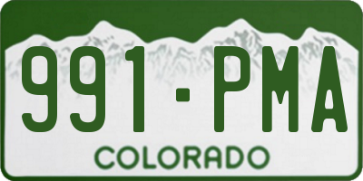 CO license plate 991PMA