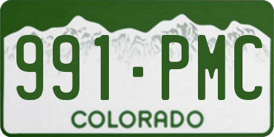 CO license plate 991PMC