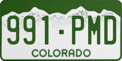 CO license plate 991PMD