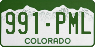 CO license plate 991PML