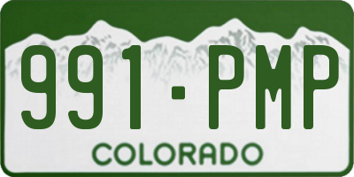 CO license plate 991PMP