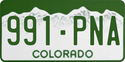 CO license plate 991PNA