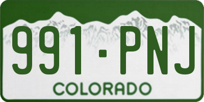 CO license plate 991PNJ