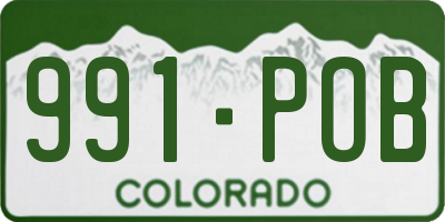 CO license plate 991POB