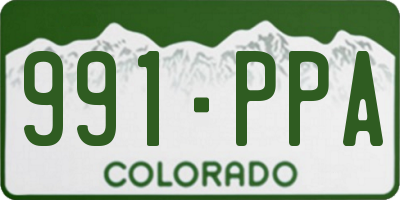 CO license plate 991PPA