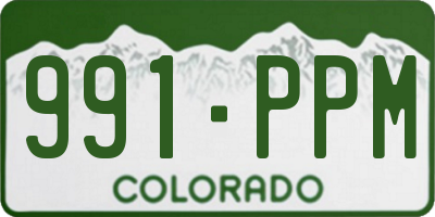 CO license plate 991PPM