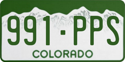 CO license plate 991PPS