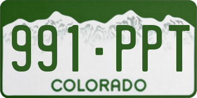 CO license plate 991PPT