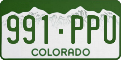 CO license plate 991PPU
