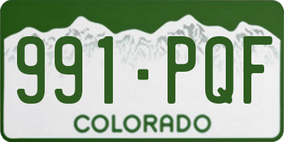 CO license plate 991PQF