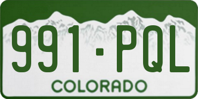 CO license plate 991PQL