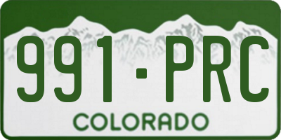 CO license plate 991PRC
