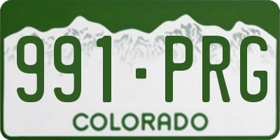 CO license plate 991PRG