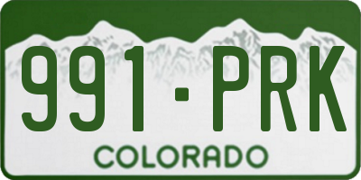 CO license plate 991PRK