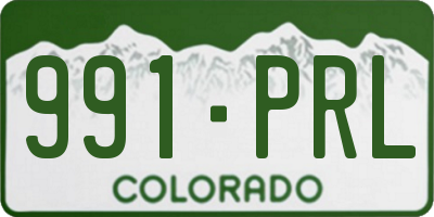 CO license plate 991PRL