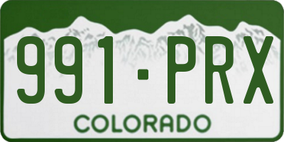 CO license plate 991PRX