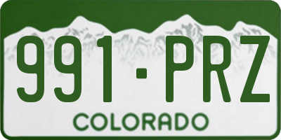 CO license plate 991PRZ