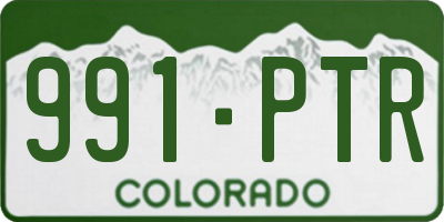 CO license plate 991PTR
