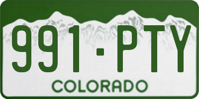 CO license plate 991PTY