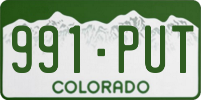 CO license plate 991PUT