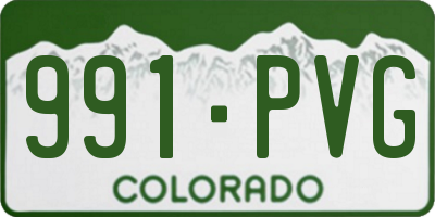 CO license plate 991PVG