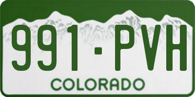 CO license plate 991PVH
