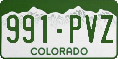 CO license plate 991PVZ