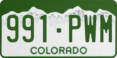 CO license plate 991PWM