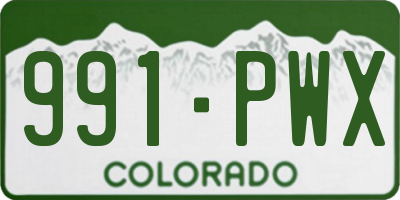 CO license plate 991PWX