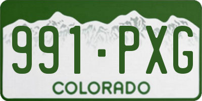 CO license plate 991PXG