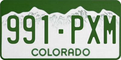 CO license plate 991PXM