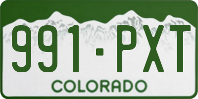 CO license plate 991PXT
