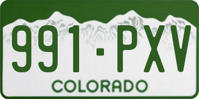CO license plate 991PXV
