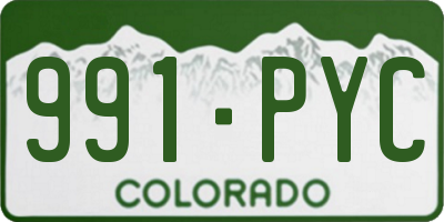 CO license plate 991PYC