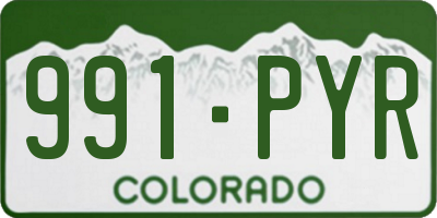 CO license plate 991PYR
